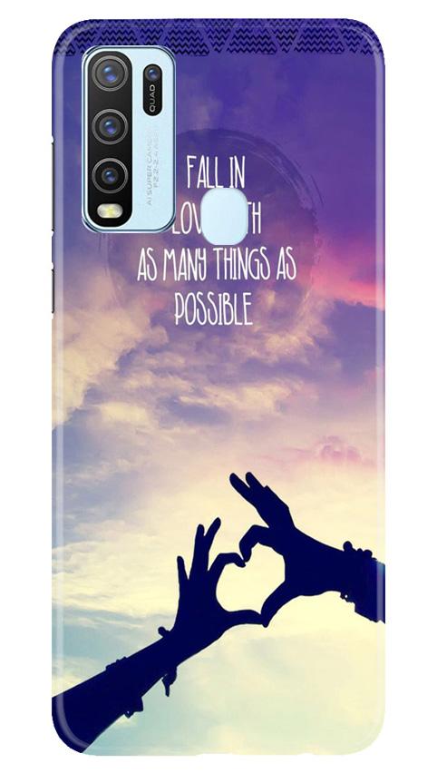 Fall in love Mobile Back Case for Vivo Y30 (Design - 50) Fall in love Case for Vivo Y30