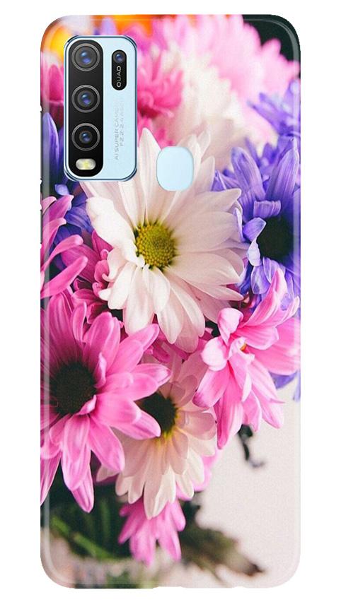 Coloful Daisy Mobile Back Case for Vivo Y30 (Design - 73) Coloful Daisy Case for Vivo Y30