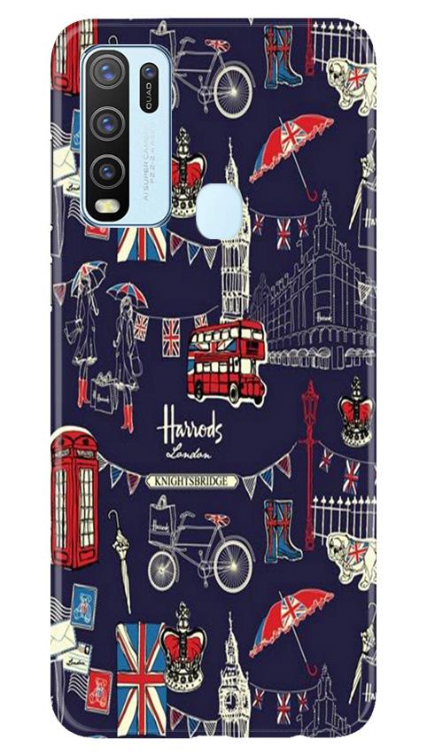 Love London Mobile Back Case for Vivo Y30 (Design - 75) Love London Case for Vivo Y30