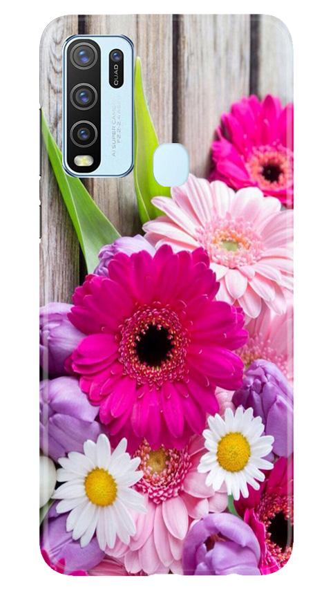 Coloful Daisy2 Mobile Back Case for Vivo Y30 (Design - 76) Coloful Daisy2 Case for Vivo Y30