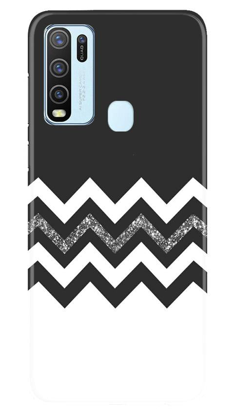Black white Pattern2Mobile Back Case for Vivo Y30 (Design - 83) Black white Pattern2Case for Vivo Y30
