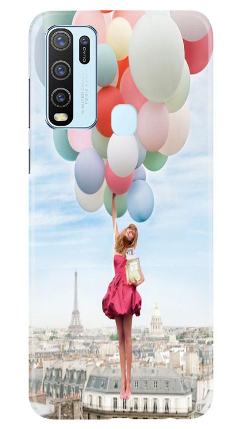 Girl with Baloon Mobile Back Case for Vivo Y30 (Design - 84) Girl with Baloon Case for Vivo Y30