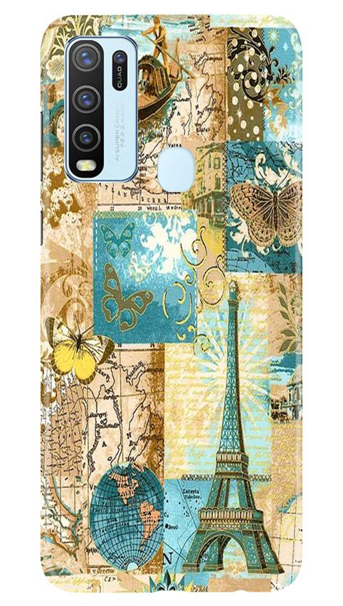 Travel Eiffel Tower Mobile Back Case for Vivo Y30 (Design - 206) Travel Eiffel Tower Case for Vivo Y30 (Design No. 206)