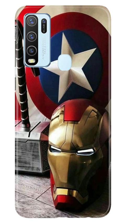 Ironman Captain America Mobile Back Case for Vivo Y30 (Design - 254) Ironman Captain America Case for Vivo Y30 (Design No. 254)