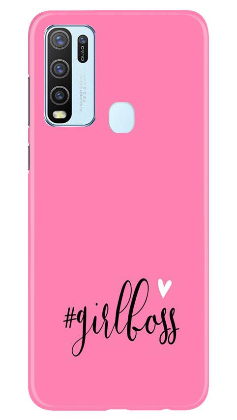 Girl Boss Pink Mobile Back Case for Vivo Y30 (Design - 269) Girl Boss Pink Case for Vivo Y30 (Design No. 269)