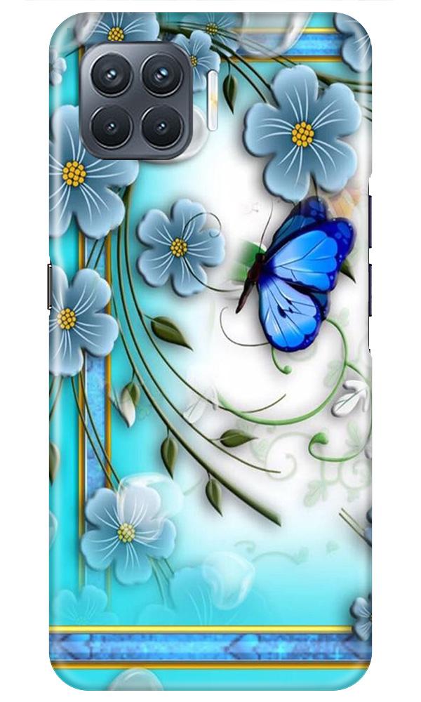 Blue Butterfly Mobile Back Case for Oppo A93 (Design - 21) Blue Butterfly Case for Oppo A93