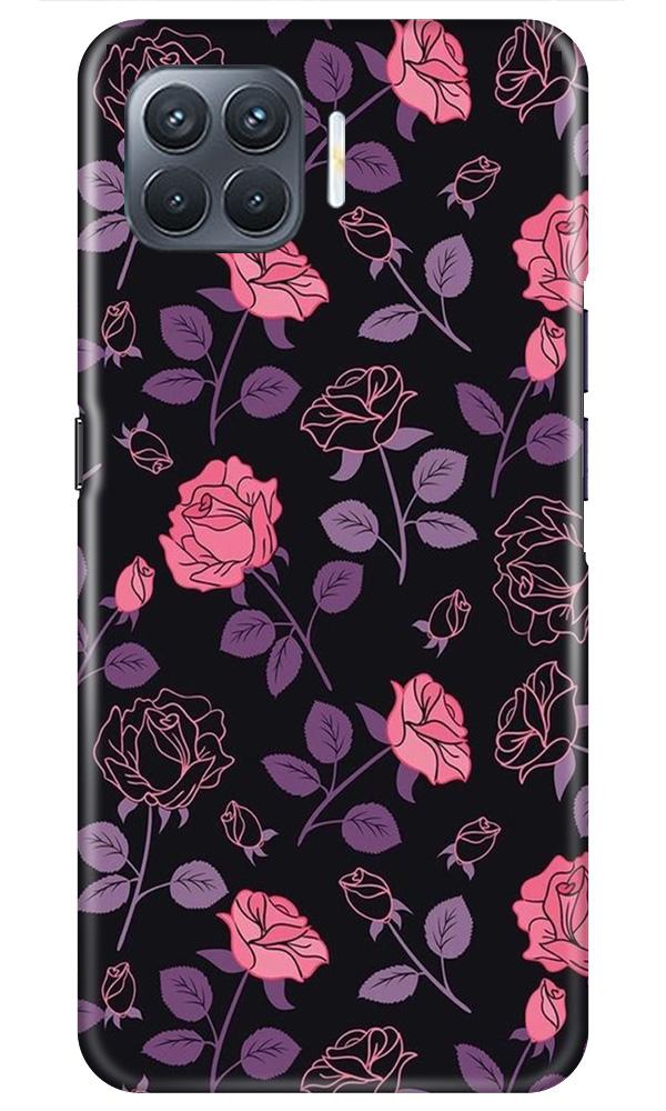 Rose Black Background Mobile Back Case for Oppo A93 (Design - 27) Rose Black Background Case for Oppo A93