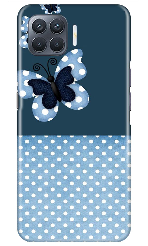 White dots Butterfly Mobile Back Case for Oppo A93 (Design - 31) White dots Butterfly Case for Oppo A93