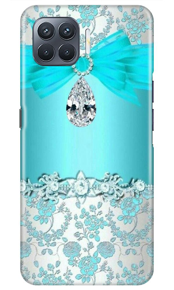 Shinny Blue Background Mobile Back Case for Oppo A93 (Design - 32) Shinny Blue Background Case for Oppo A93