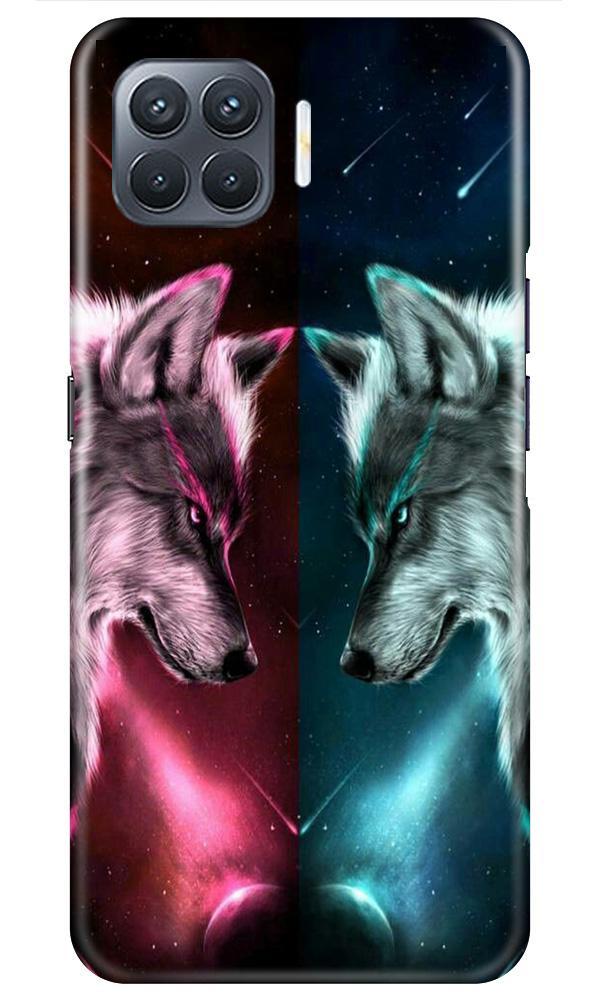 Wolf fight Mobile Back Case for Oppo A93 (Design - 221) Wolf fight Case for Oppo A93 (Design No. 221)