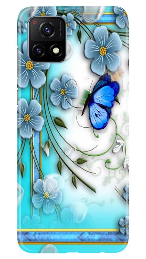 Blue Butterfly Mobile Back Case for Vivo Y72 (Design - 21) Blue Butterfly Case for Vivo Y72