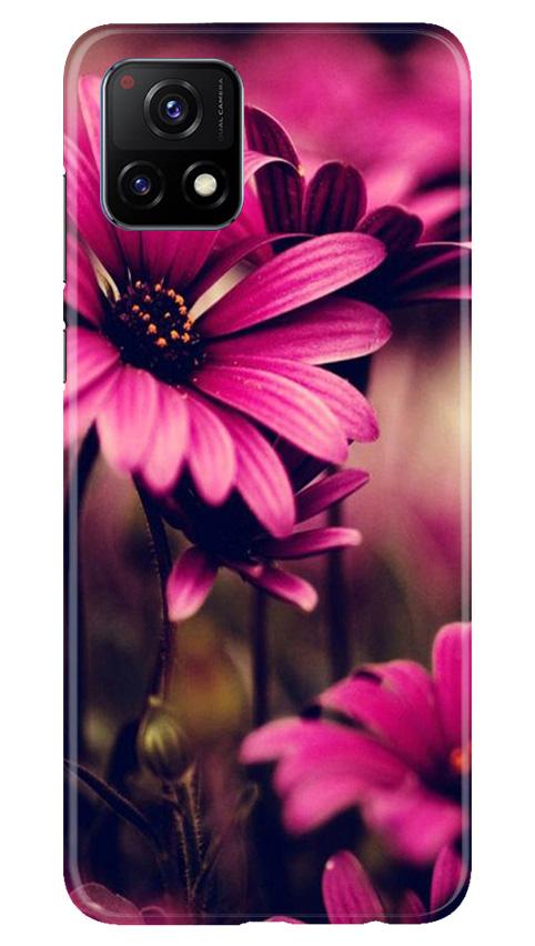 Purple Daisy Mobile Back Case for Vivo Y72 (Design - 65) Purple Daisy Case for Vivo Y72