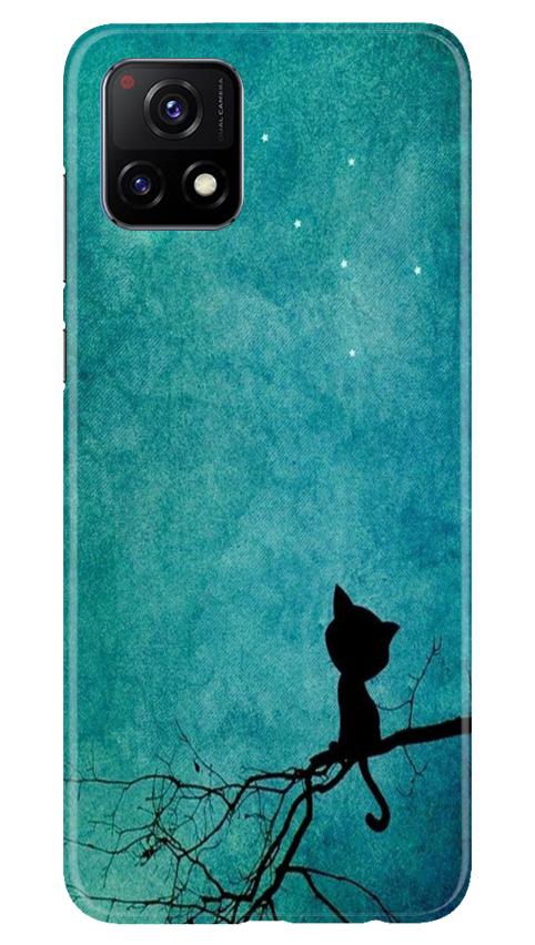 Moon cat Mobile Back Case for Vivo Y72 (Design - 70) Moon cat Case for Vivo Y72