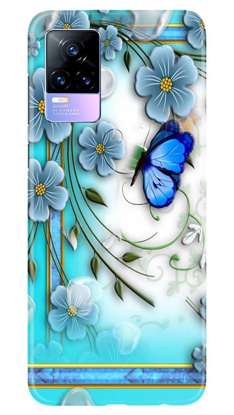 Blue Butterfly Mobile Back Case for Vivo Y73 (Design - 21) Blue Butterfly Case for Vivo Y73
