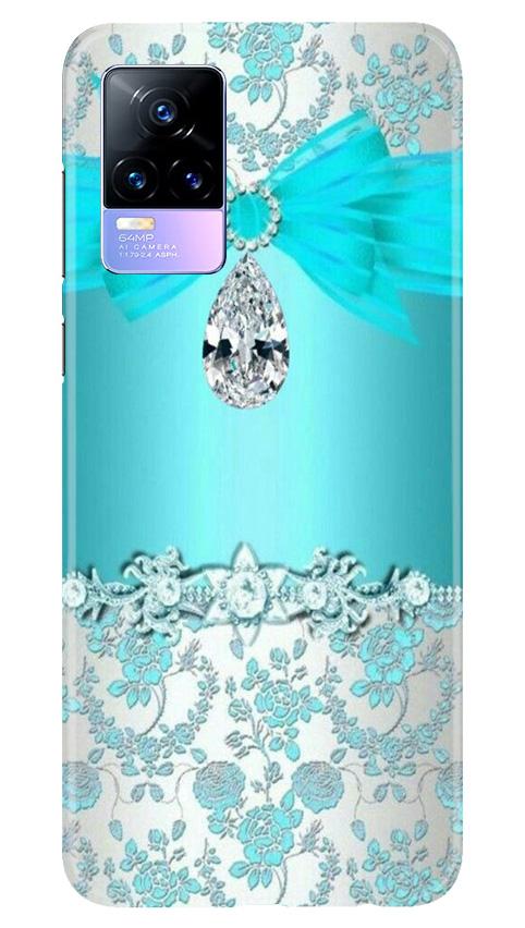 Shinny Blue Background Mobile Back Case for Vivo Y73 (Design - 32) Shinny Blue Background Case for Vivo Y73