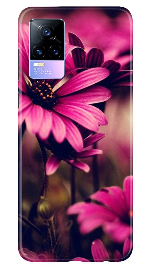 Purple Daisy Mobile Back Case for Vivo Y73 (Design - 65) Purple Daisy Case for Vivo Y73