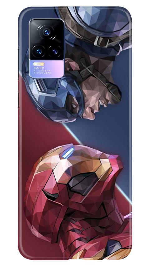 Ironman Captain America Mobile Back Case for Vivo Y73 (Design - 245) Ironman Captain America Case for Vivo Y73 (Design No. 245)