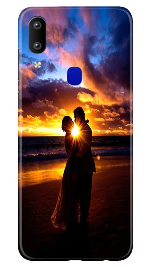 Couple Sea shore Mobile Back Case for Vivo Y91 (Design - 13) Couple Sea shore Case for Vivo Y91