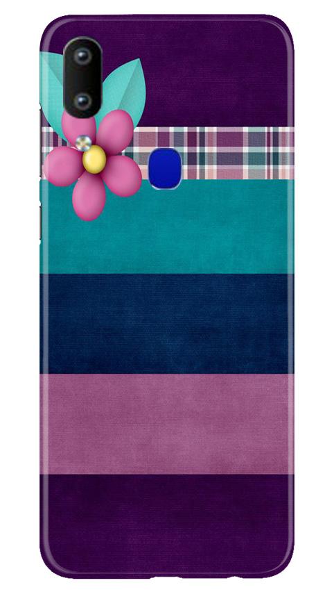 Purple Blue Mobile Back Case for Vivo Y91 (Design - 37) Purple Blue Case for Vivo Y91