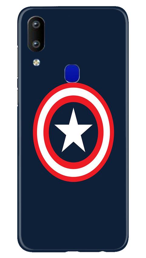 Captain America Mobile Back Case for Vivo Y91 (Design - 42) Captain America Case for Vivo Y91