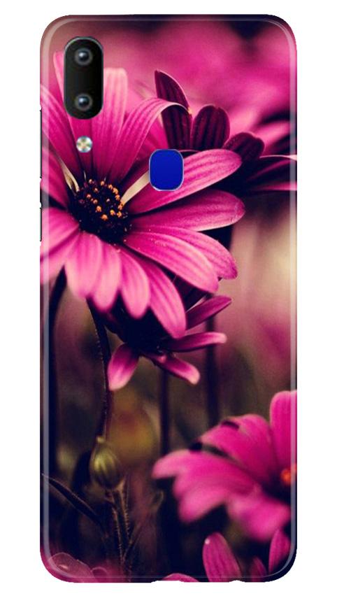 Purple Daisy Mobile Back Case for Vivo Y91 (Design - 65) Purple Daisy Case for Vivo Y91