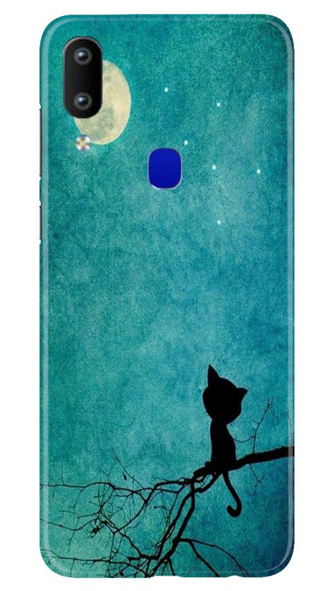 Moon cat Mobile Back Case for Vivo Y91 (Design - 70) Moon cat Case for Vivo Y91