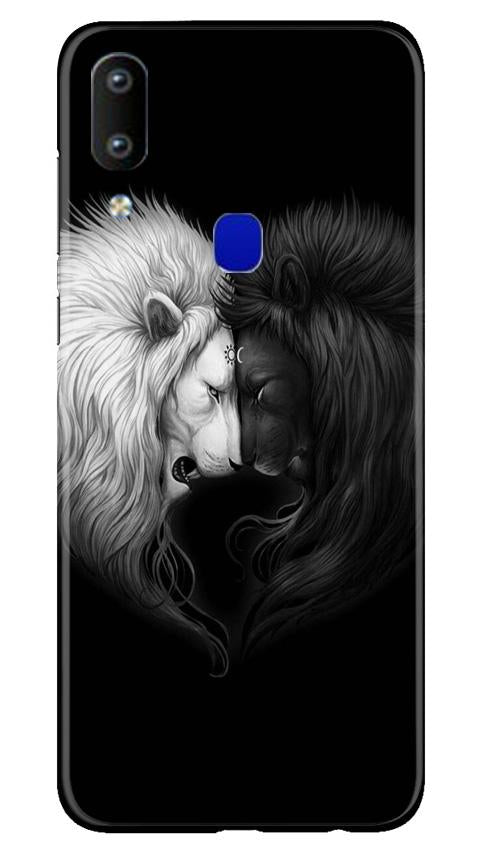 Dark White Lion Mobile Back Case for Vivo Y91 (Design - 140) Dark White Lion Case for Vivo Y91 (Design - 140)