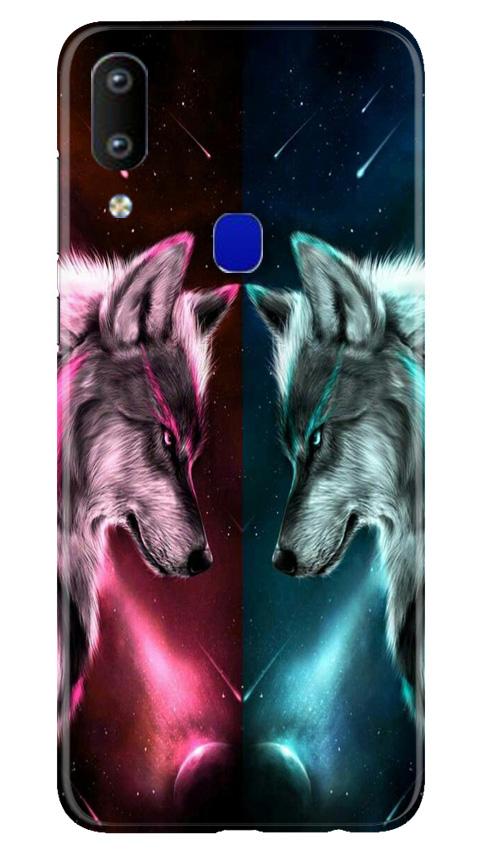 Wolf fight Mobile Back Case for Vivo Y91 (Design - 221) Wolf fight Case for Vivo Y91 (Design No. 221)