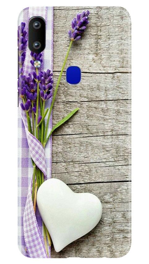 White Heart Mobile Back Case for Vivo Y91 (Design - 298) White Heart Case for Vivo Y91 (Design No. 298)