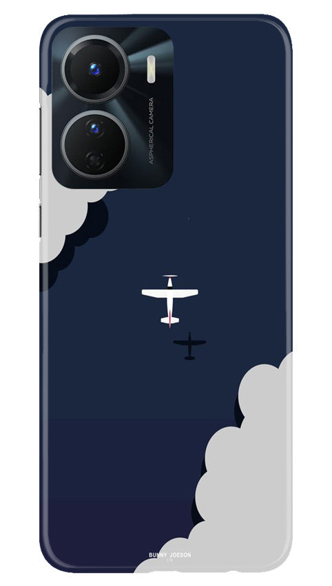 Clouds Plane Mobile Back Case for Vivo T2X 5G (Design - 165) Clouds Plane Case for Vivo T2X 5G (Design - 165)