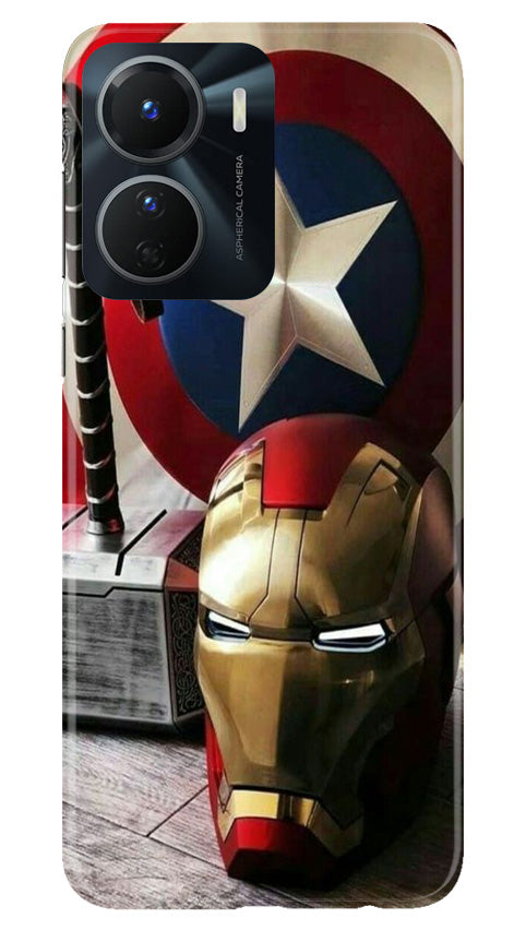 Ironman Captain America Mobile Back Case for Vivo T2X 5G (Design - 223) Ironman Captain America Case for Vivo T2X 5G (Design No. 223)
