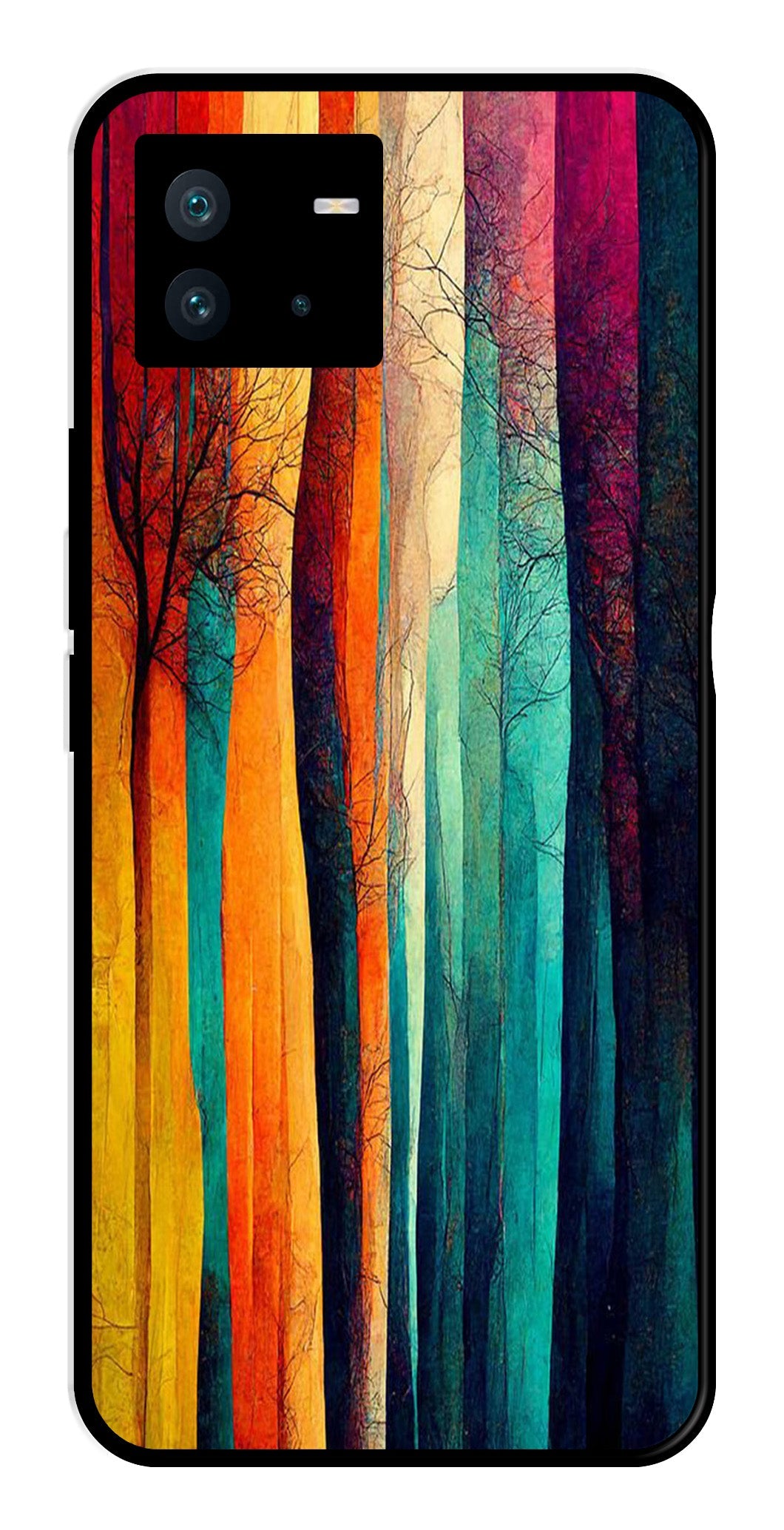 Modern Art Colorful Metal Mobile Case for iQOO Neo 6 Modern Art Colorful Metal Mobile Case for iQOO Neo 6 (Design No -47)