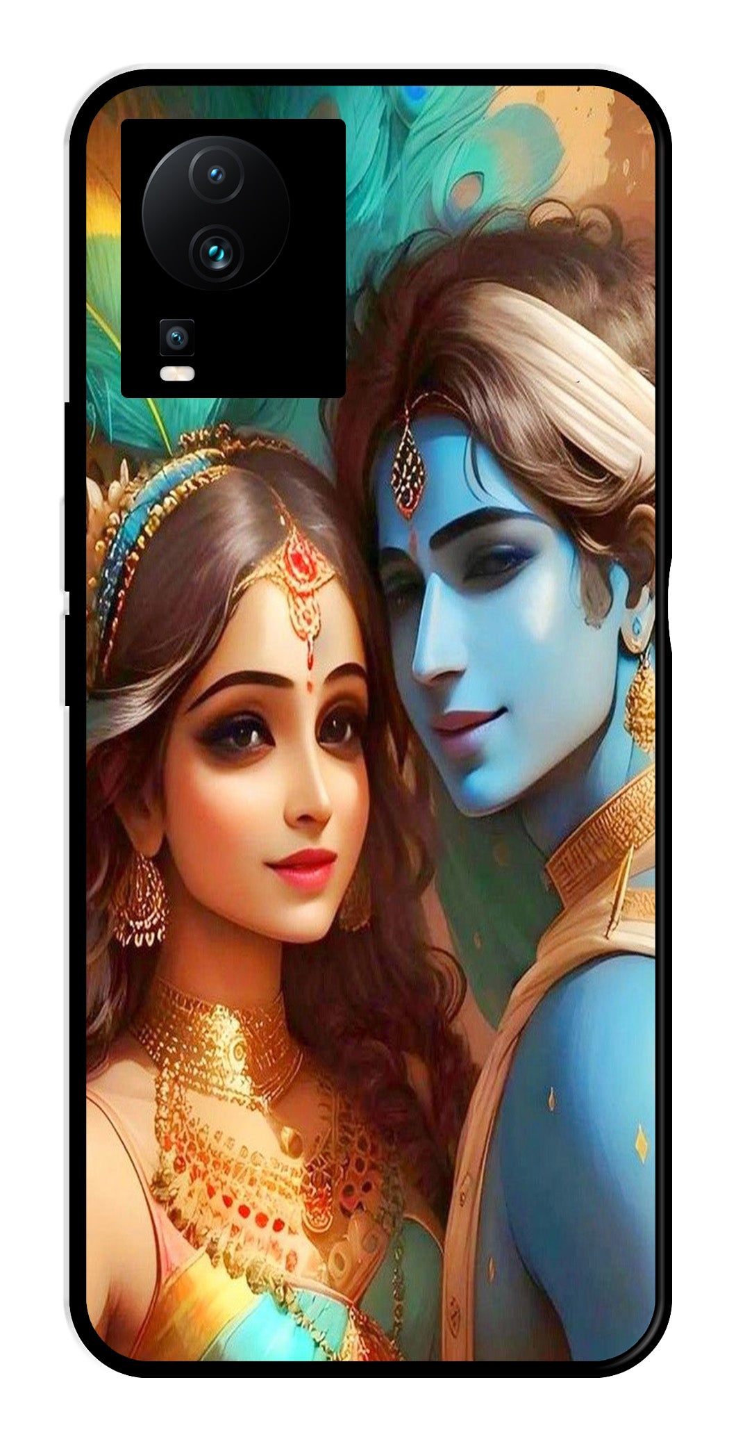 Lord Radha Krishna Metal Mobile Case for iQOO Neo 7 Lord Radha Krishna Metal Mobile Case for iQOO Neo 7 (Design No -01)