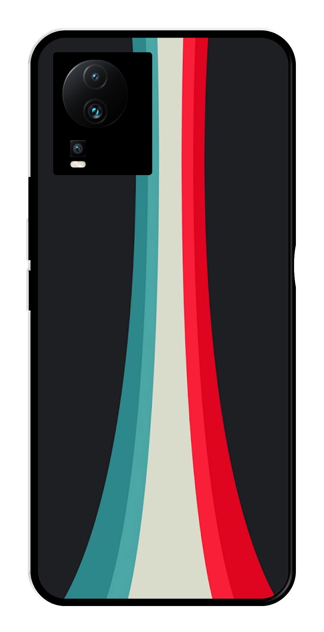 Modern Art Colorful Metal Mobile Case for iQOO Neo 7 Modern Art Colorful Metal Mobile Case for iQOO Neo 7 (Design No -48)