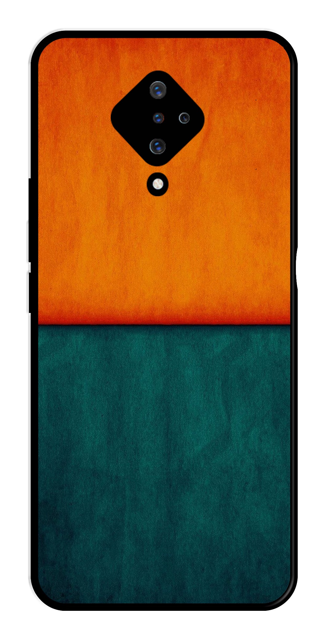 Orange Green Pattern Metal Mobile Case for Vivo S1 Pro Orange Green Pattern Metal Mobile Case for Vivo S1 Pro (Design No -45)