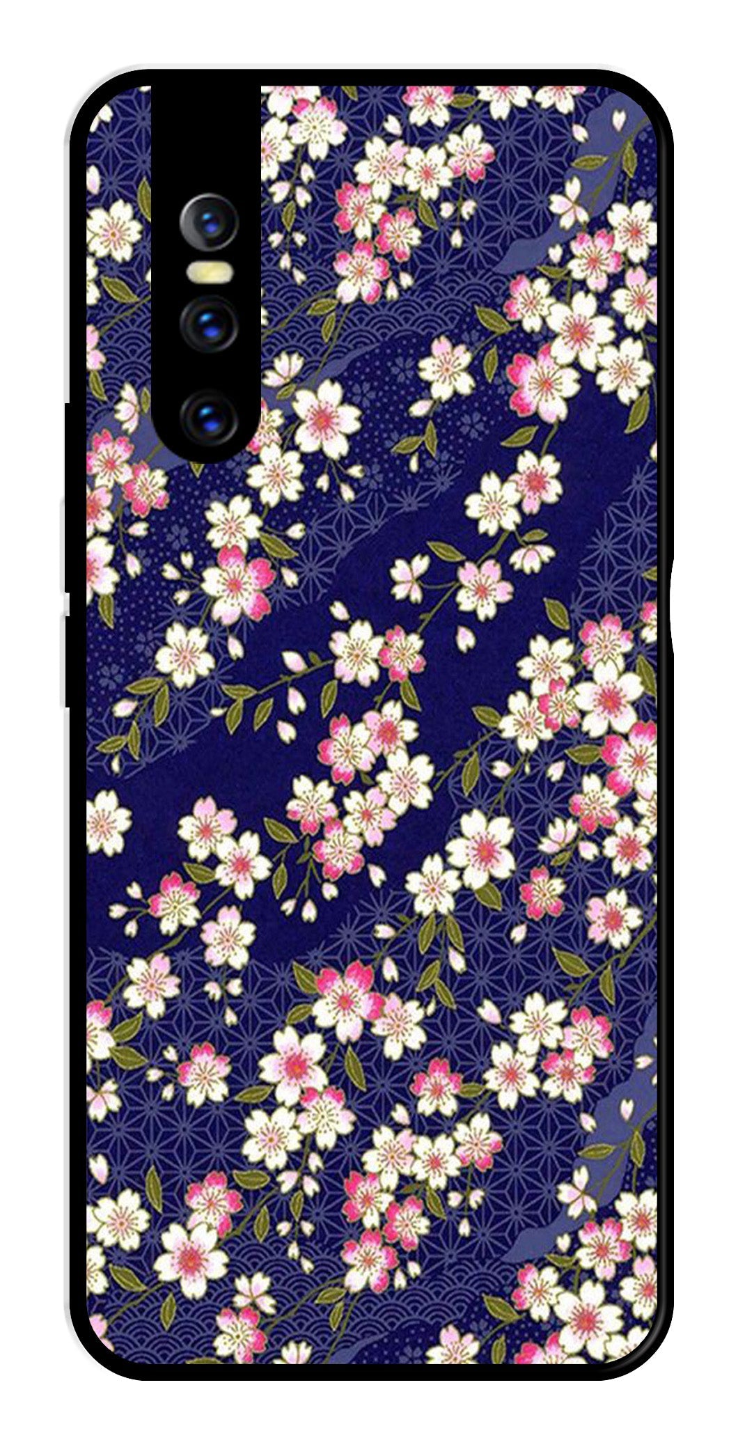 Flower Design Metal Mobile Case for Vivo V15 Pro Flower Design Metal Mobile Case for Vivo V15 Pro (Design No -25)