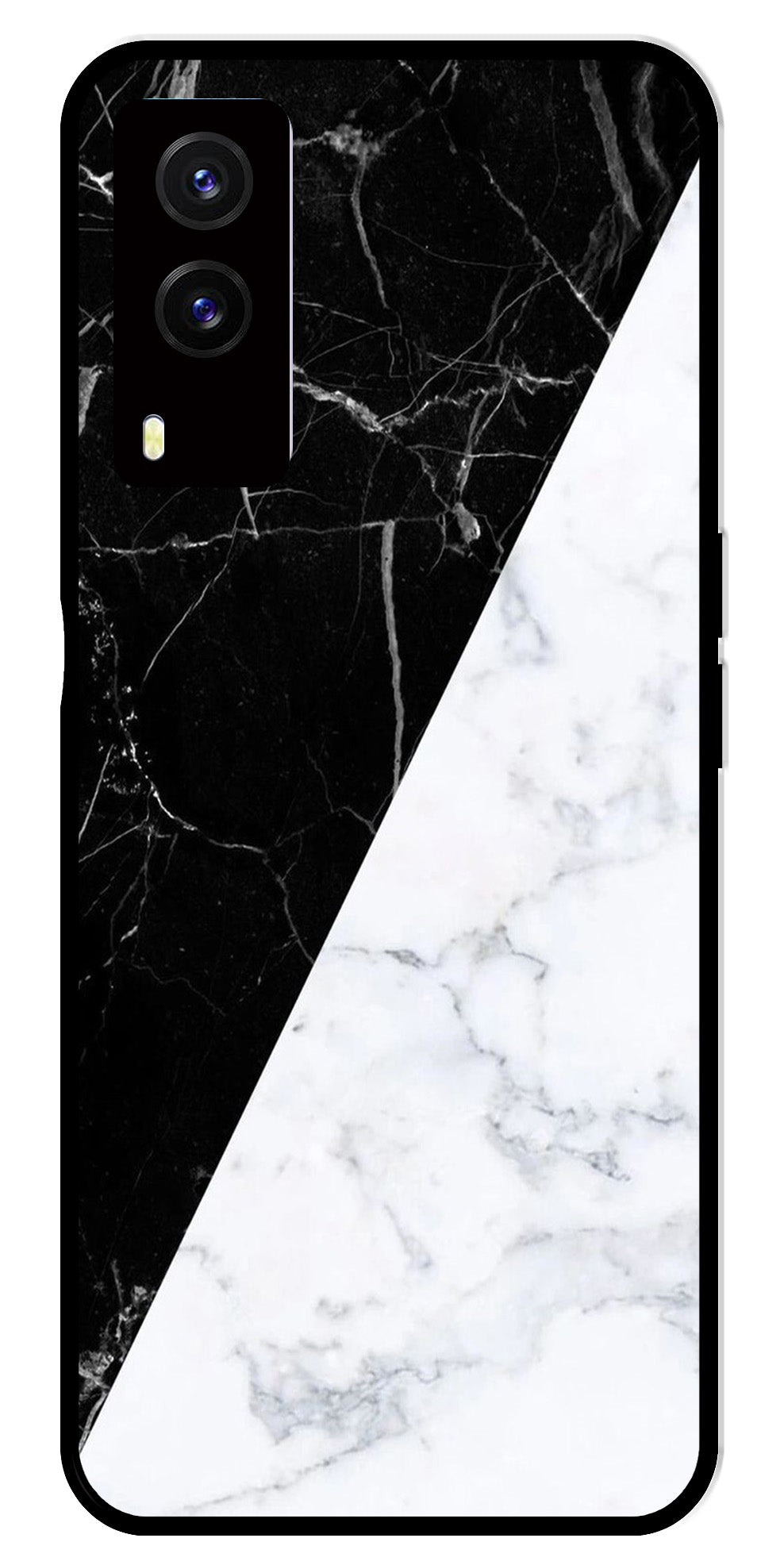 Black White Marble Design Metal Mobile Case for Vivo V21E 5G Black White Marble Design Metal Mobile Case for Vivo V21E 5G (Design No -09)