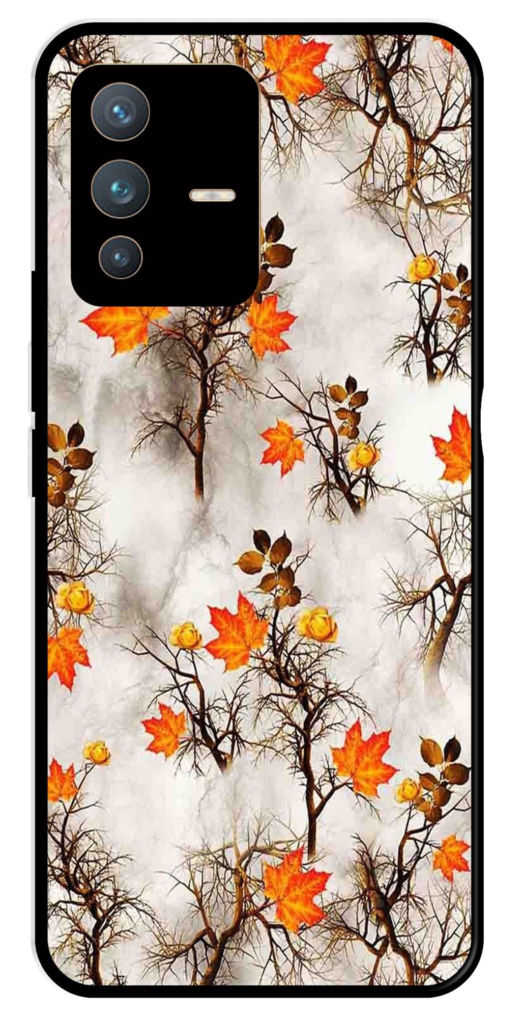 Autumn leaves Metal Mobile Case for Vivo V23 Pro 5G (Design No -55)