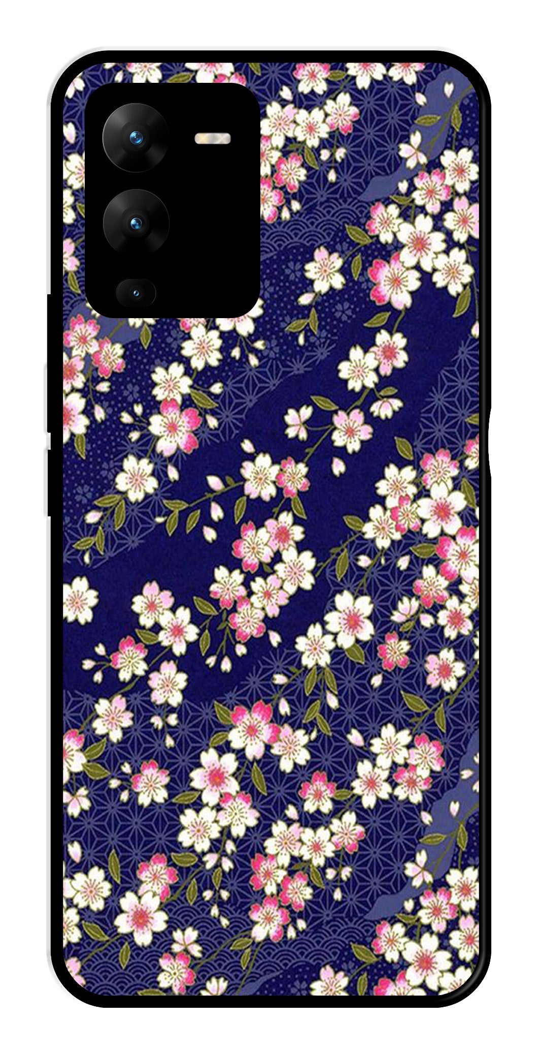 Flower Design Metal Mobile Case for Vivo V25 Pro Flower Design Metal Mobile Case for Vivo V25 Pro (Design No -25)