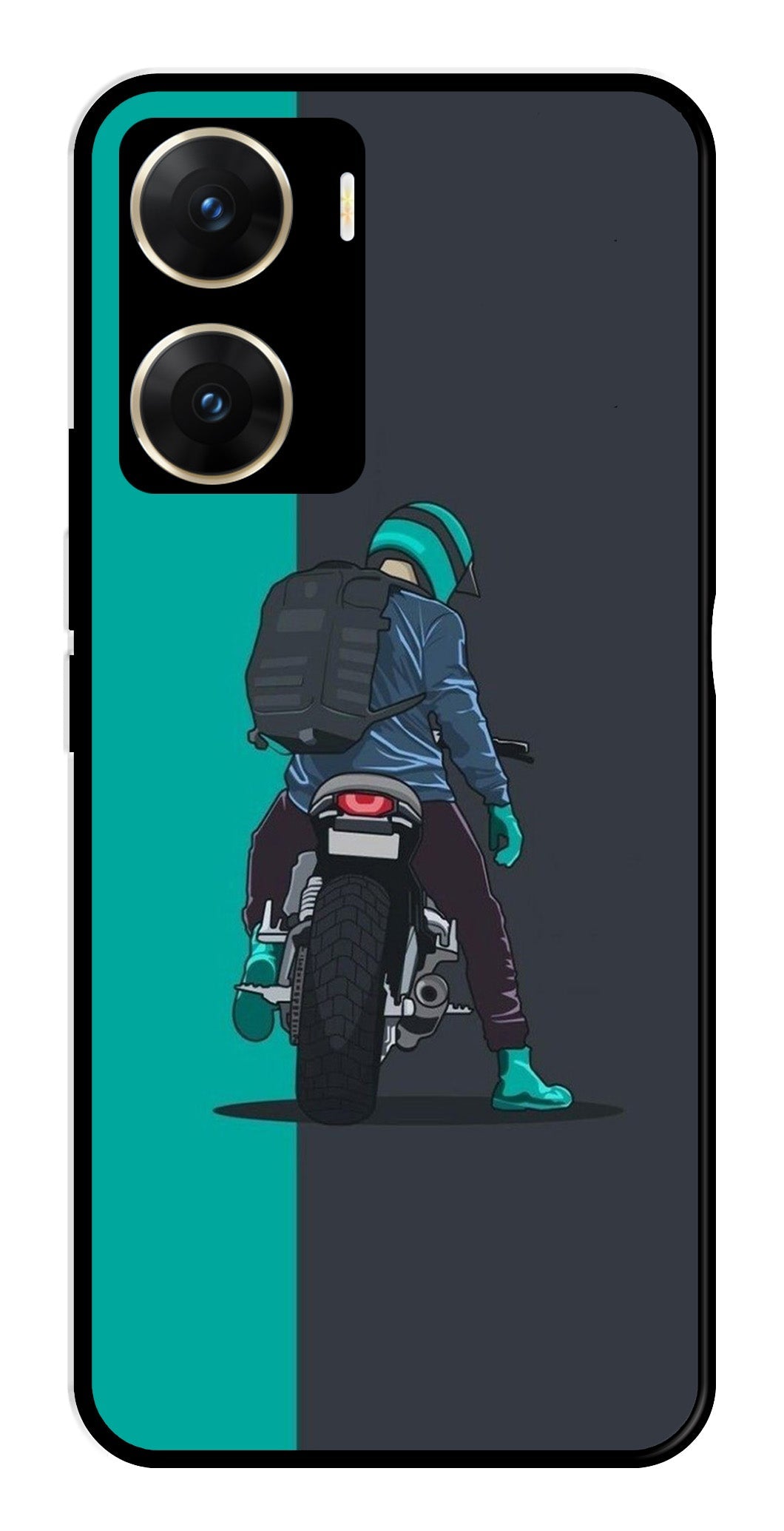 Bike Lover Metal Mobile Case for Vivo V29E 5G (Design No -05)