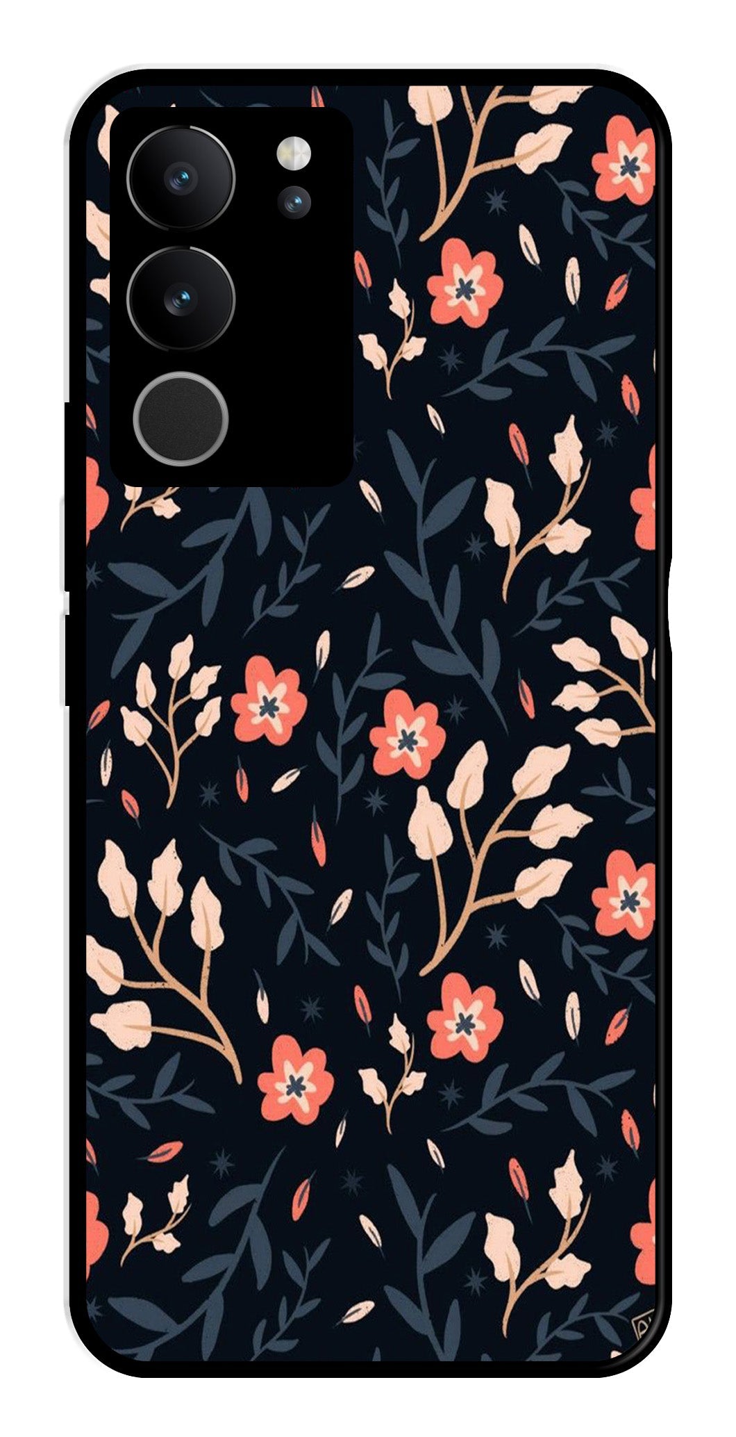 Floral Pattern Metal Mobile Case for Vivo V29 Pro 5G Floral Pattern Metal Mobile Case for Vivo V29 Pro 5G (Design No -10)