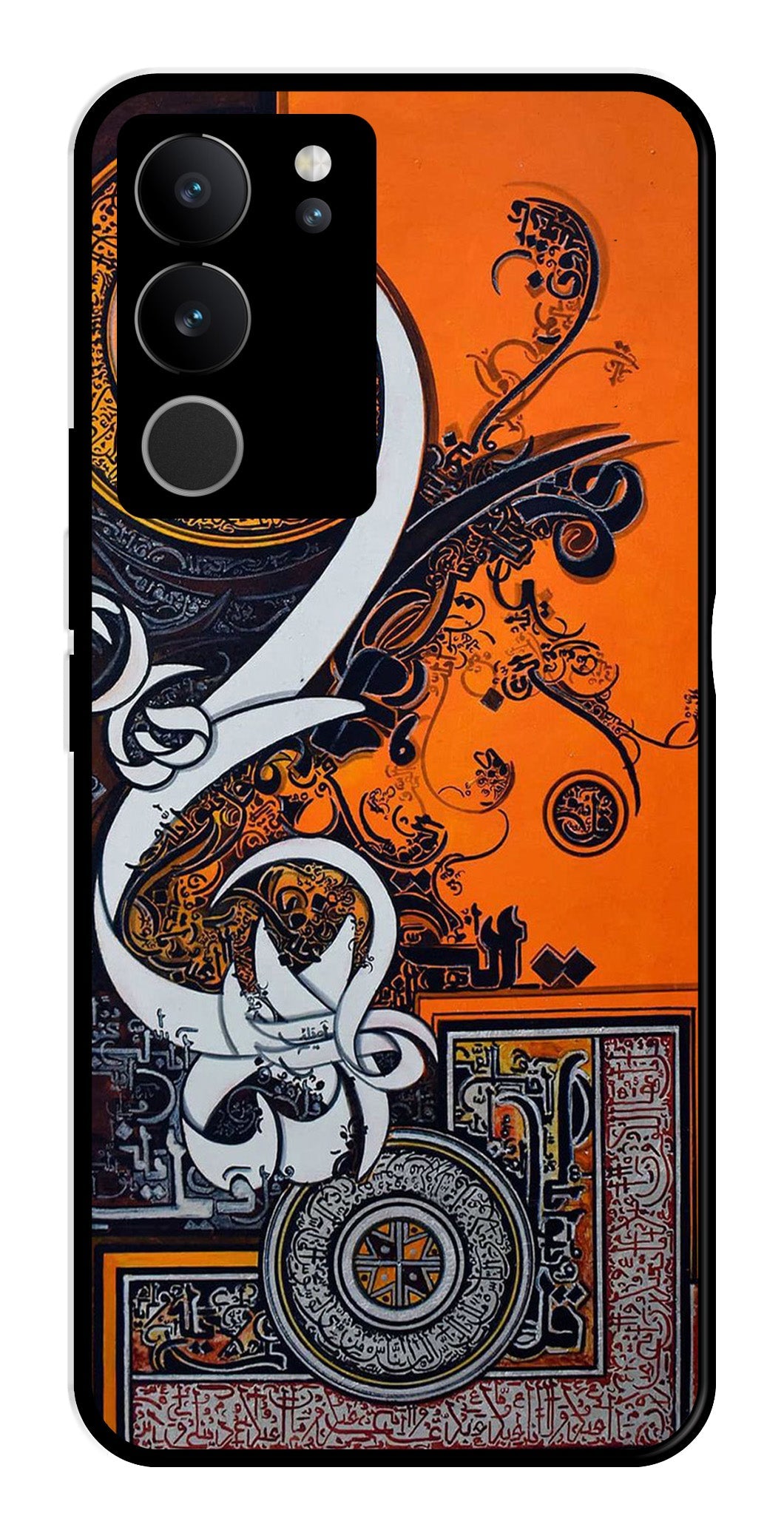 Qalander Art Metal Mobile Case for Vivo V29 Pro 5G Qalander Art Metal Mobile Case for Vivo V29 Pro 5G (Design No -16)