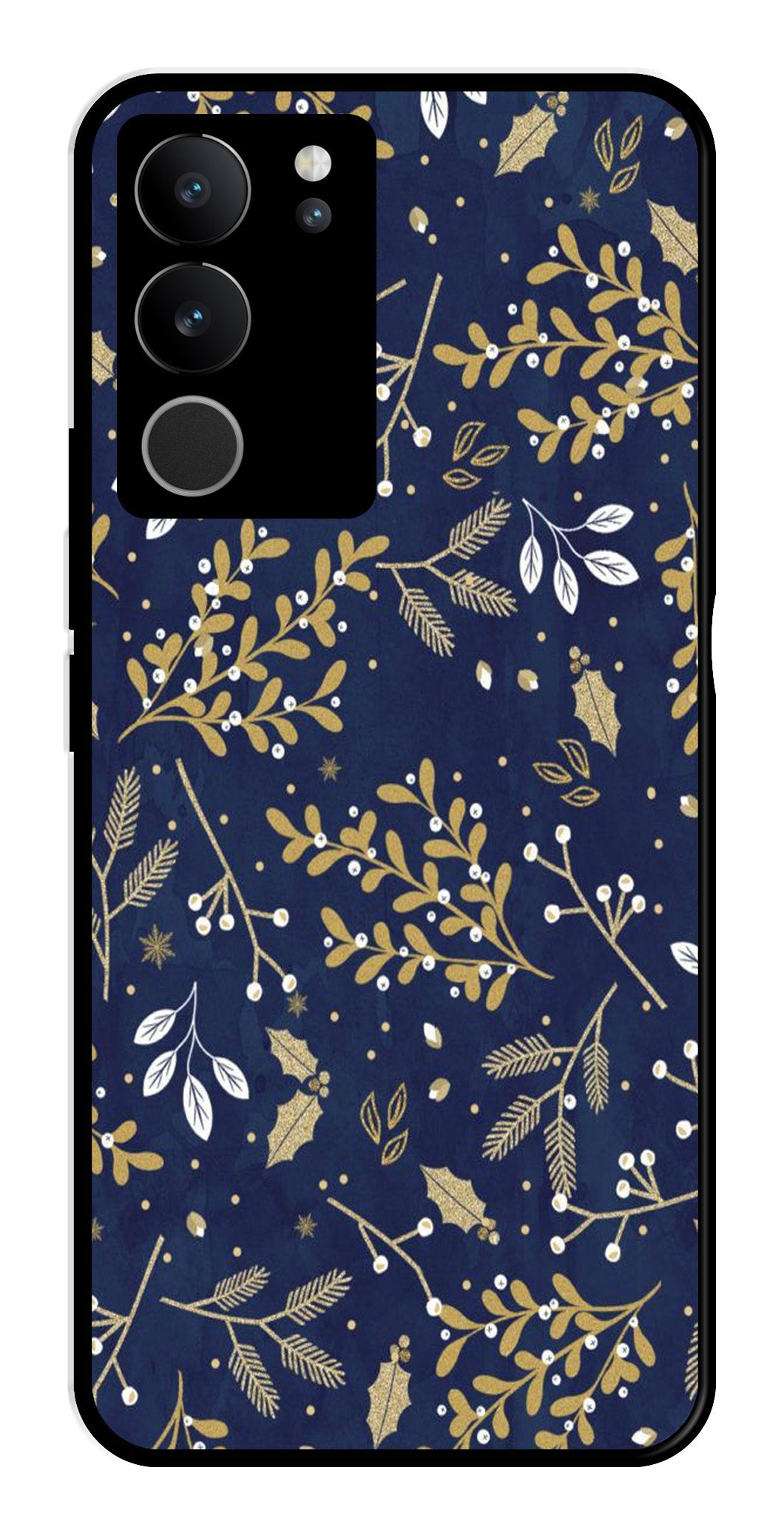 Floral Pattern Metal Mobile Case for Vivo V29 Pro 5G Floral Pattern Metal Mobile Case for Vivo V29 Pro 5G (Design No -52)