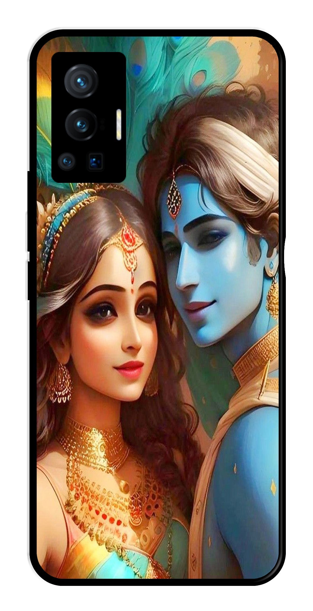 Lord Radha Krishna Metal Mobile Case for Vivo X70 Pro Lord Radha Krishna Metal Mobile Case for Vivo X70 Pro (Design No -01)