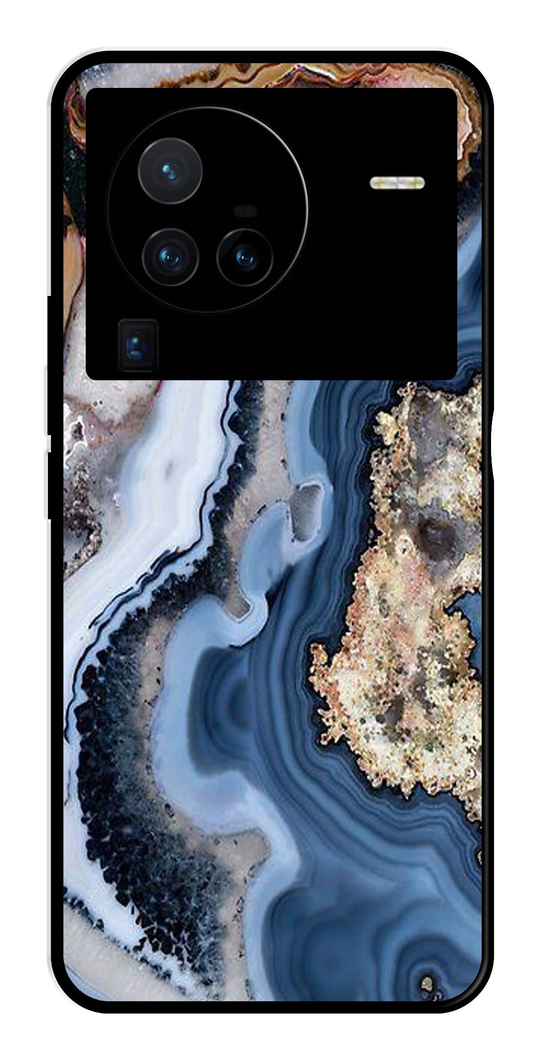 Marble Design Metal Mobile Case for Vivo X80 Pro (Design No -53)
