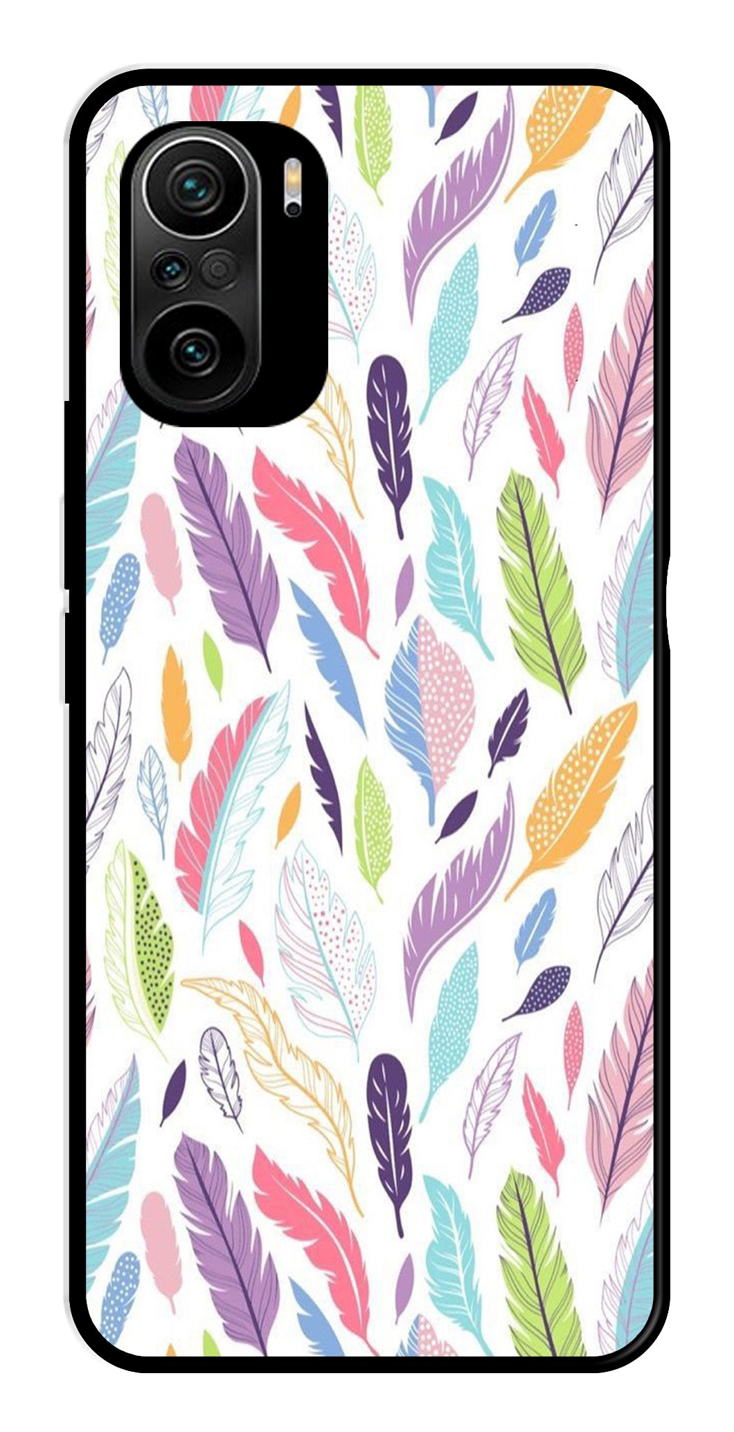 Colorful Feathers Metal Mobile Case for Xiaomi 11X Colorful Feathers Metal Mobile Case for Xiaomi 11X (Design No -06)