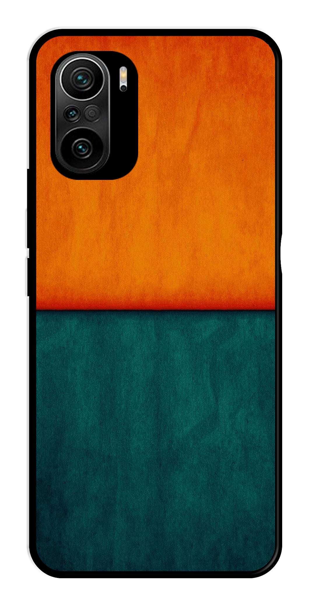 Orange Green Pattern Metal Mobile Case for Xiaomi 11X Orange Green Pattern Metal Mobile Case for Xiaomi 11X (Design No -45)