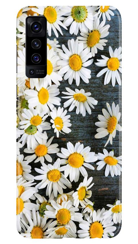 White flowers2 Mobile Back Case for Vivo X50 (Design - 62) White flowers2 Case for Vivo X50