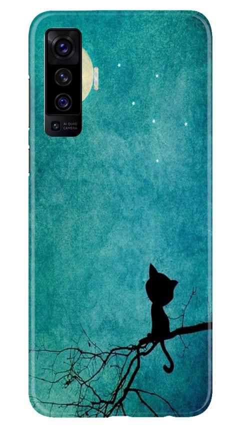 Moon cat Mobile Back Case for Vivo X50 (Design - 70) Moon cat Case for Vivo X50