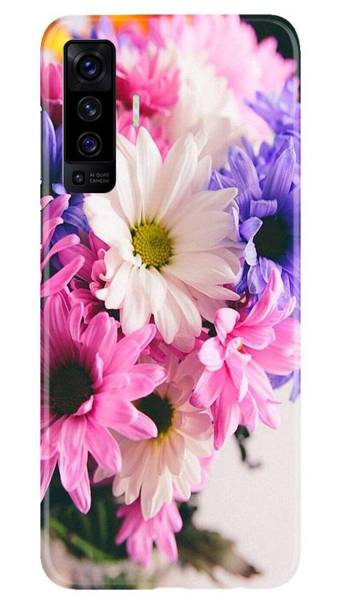 Coloful Daisy Mobile Back Case for Vivo X50 (Design - 73) Coloful Daisy Case for Vivo X50